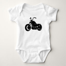 Body Para Bebé Arte vectorial de motocicleta clásica cruiser en b