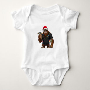 Body Para Bebé Artista de tatuajes de Bigfoot Sasquatch Navidad