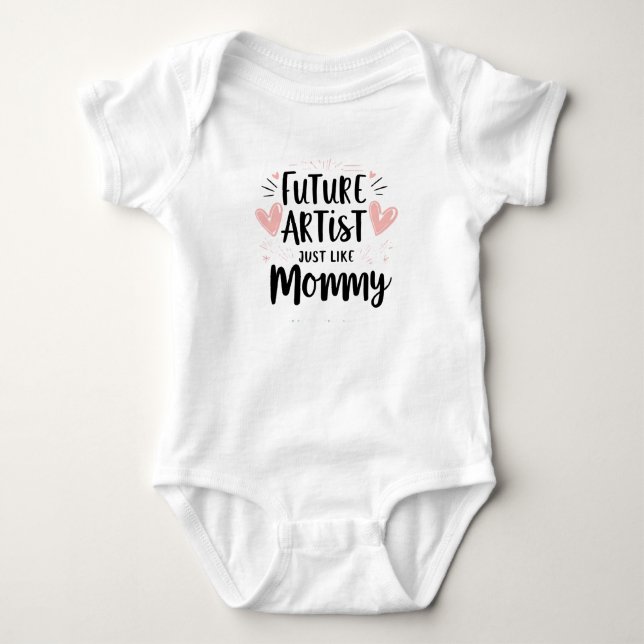 Body Para Bebé Artista del futuro como mamá (Anverso)