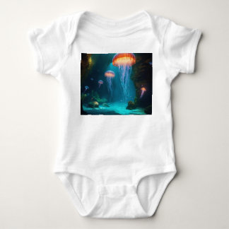 Body Para Bebé Artistic Jellyfish T-Shirt - Ethereal Glow on Dark