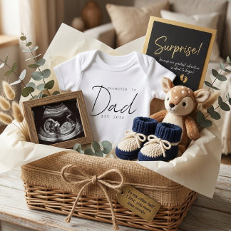 Body Para Bebé Ascendido a Papá Dulce Año de Fundación Anuncio