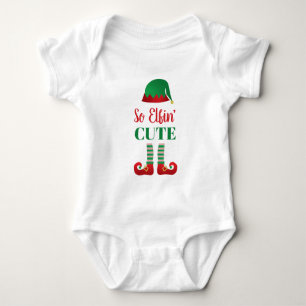 Body Para Bebé Así que Elfing Cute Divertidos Navidades Diciendo