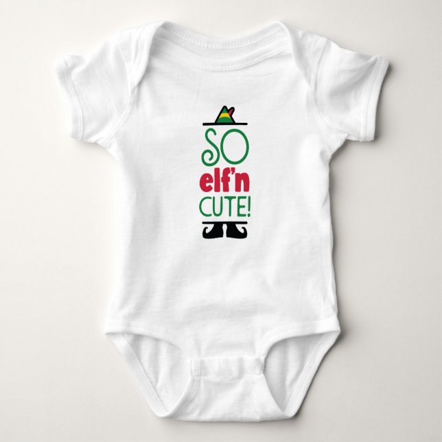 Body Para Bebé ¡Así que ELF'n Cute! - Navidades Baby Bodysuit (Anverso)
