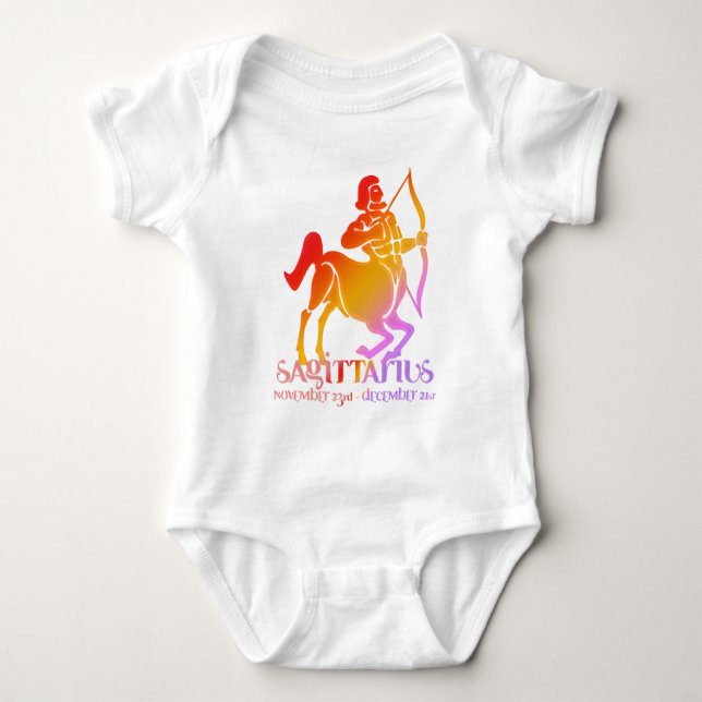 Body Para Bebé Astrología Sagittarius Zodiac d4 Bebé (Anverso)