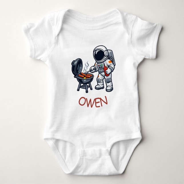 Body Para Bebé Astronaut a la parrilla (Anverso)