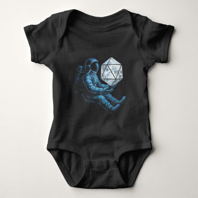 Body Para Bebé Astronaut with Moon Dice (Anverso)