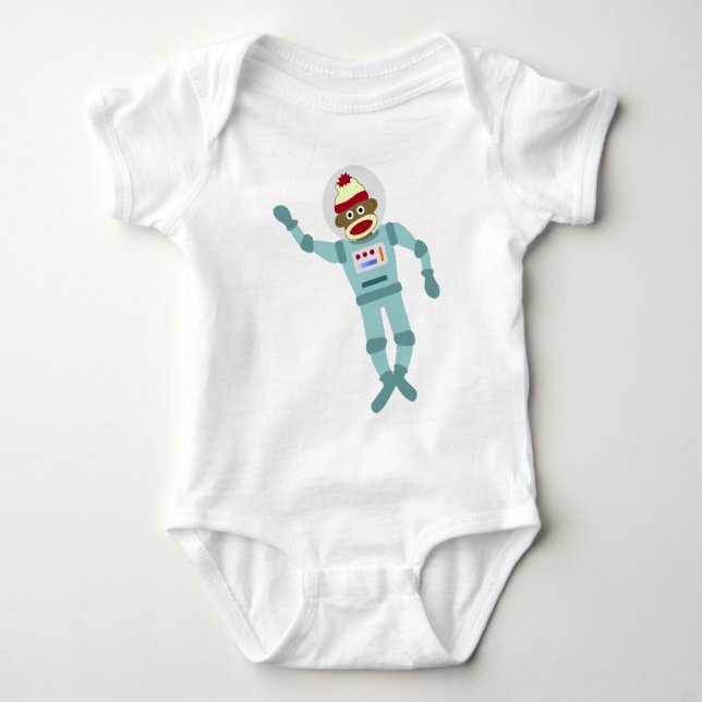Body Para Bebé Astronauta de mono de sock (Anverso)