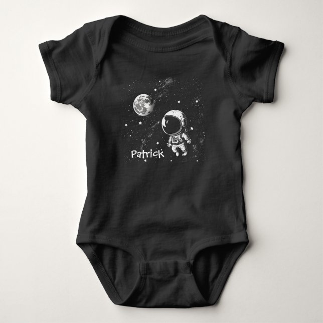 Body Para Bebé Astronauta divertida en el espacio (Anverso)