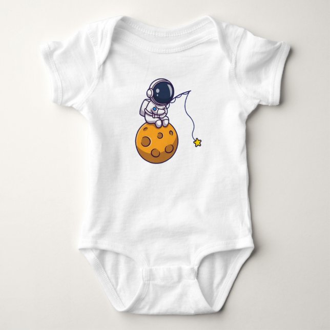 Body Para Bebé Astronauta Divertido  (Anverso)