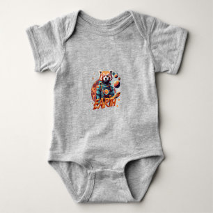 Body Para Bebé Astronauta panda roja