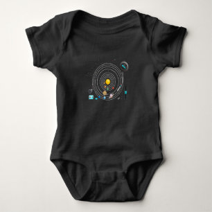Body Para Bebé Astronomía Planetas Vinyls Turnable DJ Sistema so