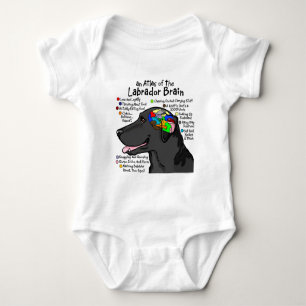 Body Para Bebé Atlas negro del cerebro de Labrador