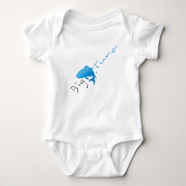 Body Para Bebé Atún grande - enredadera infantil, blanca (Anverso)
