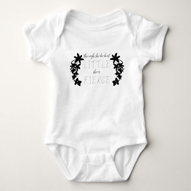 Body Para Bebé "Aunque Ella Sea Pequeña Ella Es Feroz" Verano Med (Anverso)