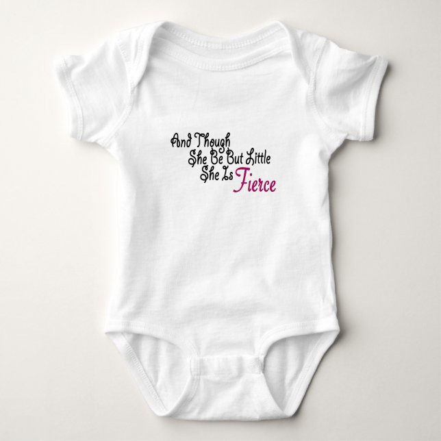 Body Para Bebé Aunque Ella Sea Pequeña, Es Feroz (Anverso)