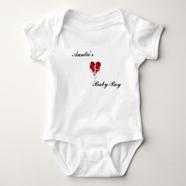 Body Para Bebé Auntie's Boy onsie (Anverso)