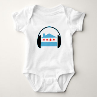 Body Para Bebé Auriculares de la bandera de casa de Chicago