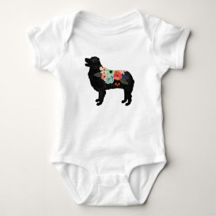 Body Para Bebé Aussie Shepherd Dog Rama albarda floral bohemia