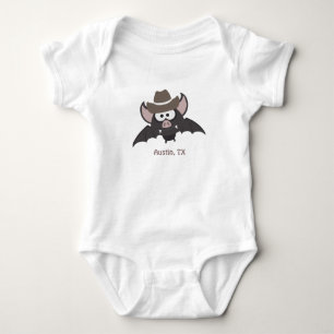 Body Para Bebé Austin Texas Cute Personalizado Cowboy Bat