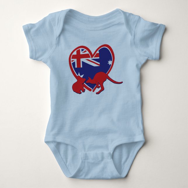 Body Para Bebé Australia Kangaroo Koala Love (Anverso)