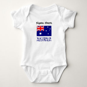 Body Para Bebé Australia y Bandera Australiana Personalizados