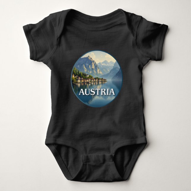Body Para Bebé Austria Hallstatt Unión Europea (Anverso)