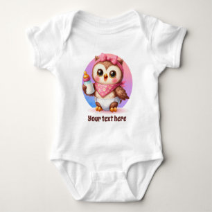 Body Para Bebé Ave chica de personalizable animal