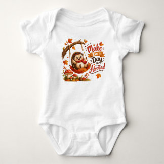 Body Para Bebé Aventura del erizo de otoño – Adorable animal del 