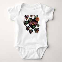 Body Para Bebé Aves amorosas Arte folclórico escandinavo