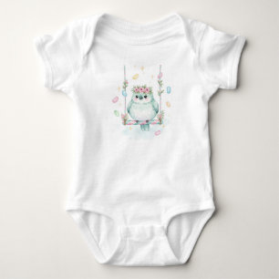 Body Para Bebé Aves dultas. Lime Candy Cane de Natasha Us