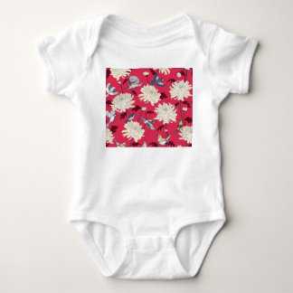 Body Para Bebé Aves y crisantemos: Vintage floral