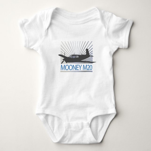 Body Para Bebé Aviación de Mooney M20 (Anverso)