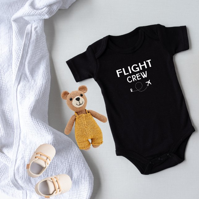Body Para Bebé Avión de la tripulación de vuelo de viaje con vaca (Subido por el creador)