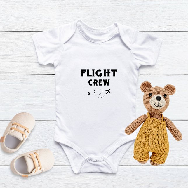 Body Para Bebé Avión de la tripulación de vuelo de viaje con vaca (Subido por el creador)
