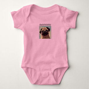 Body Para Bebé Awww cutest pug dog ever mug pug lindo retrato div