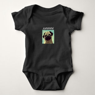 Body Para Bebé Awww Cutest Pug Ever Cupy Adorable Personalizado