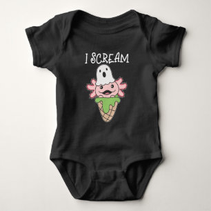 Body Para Bebé Axoloteen Halloween Fantasma I Grito de pepino