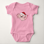 Body Para Bebé Axolotl Merry Christmas Winter Axolotl<br><div class="desc">El axolotl a las noches suaves con gorra de Navidad. Animales divertidos con regalos y nieve para las vacaciones. También es gracioso para los navidades en julio. Los Axolotls son animales lindos y perfectos para los Navidades.</div>
