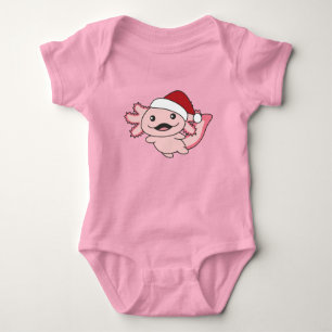 Body Para Bebé Axolotl Merry Christmas Winter Axolotl