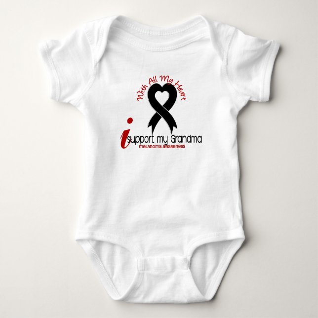 Body Para Bebé Ayuda del melanoma I mi abuela (Anverso)