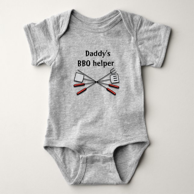 Body Para Bebé Ayudante de BBQ de Papá (Anverso)