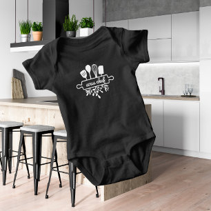 Body Para Bebé Ayudante de cocina bebé Chef Junior Blanco