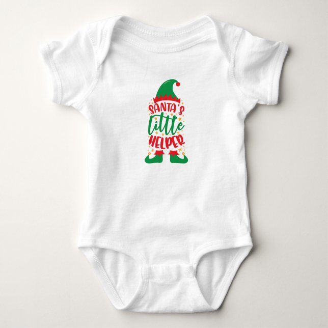 Body Para Bebé Ayudante de Santa (Anverso)