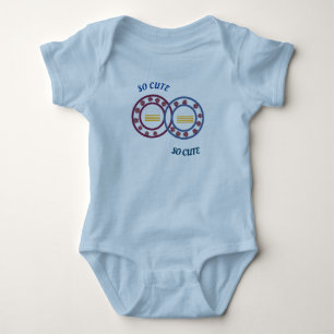 Body Para Bebé Azul de luz de bebé de verano lindo