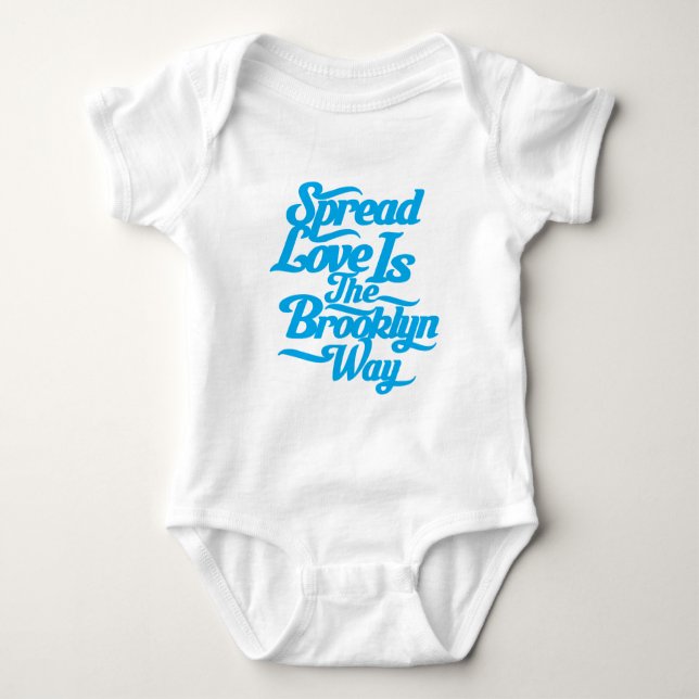 Body Para Bebé Azul del amor de Brooklyn (Anverso)
