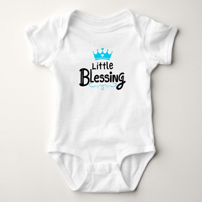 Body Para Bebé Azul dulce "Pequeña Bendición" (Anverso)