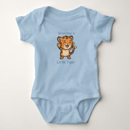 Body Para Bebé Azul, el adorable pequeño Personalizado de tigre d