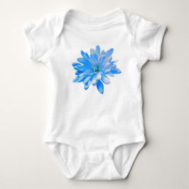 Body Para Bebé Azul floral azul floral lindo margarita azul