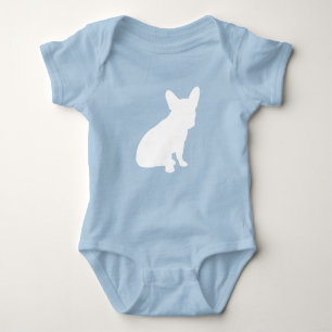 Body Para Bebé Azul francés Bulldog Baby Shower francés