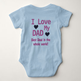 Body Para Bebé Azul lindo Yo amo a mi papá niño bebé traje de beb